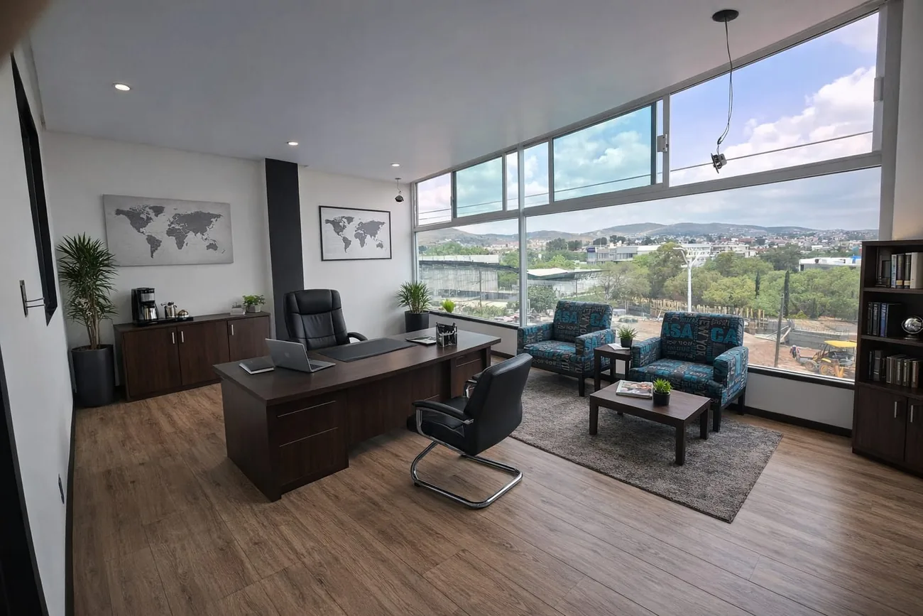 Oficina privada ejecutiva de OFyV con vista de Zacatecas